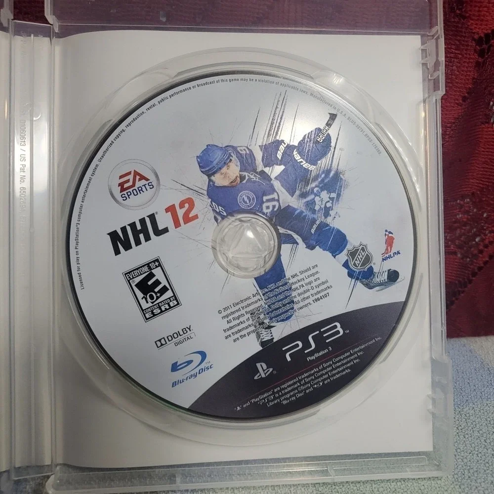 EA Sports NHL 12 PS3 Video Game Sony PlayStation 3‎ Blue Hockey Steven Stamkos